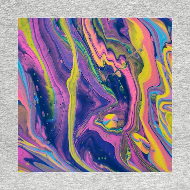 Melted Crayons - Abstract Acrylic Pour Painting by dnacademic